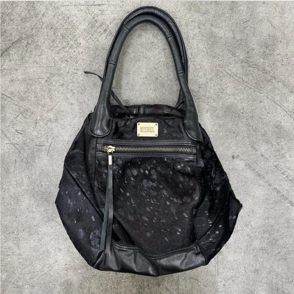 Vintage Diesel Y2K Calfhair pony Hair leather Bag